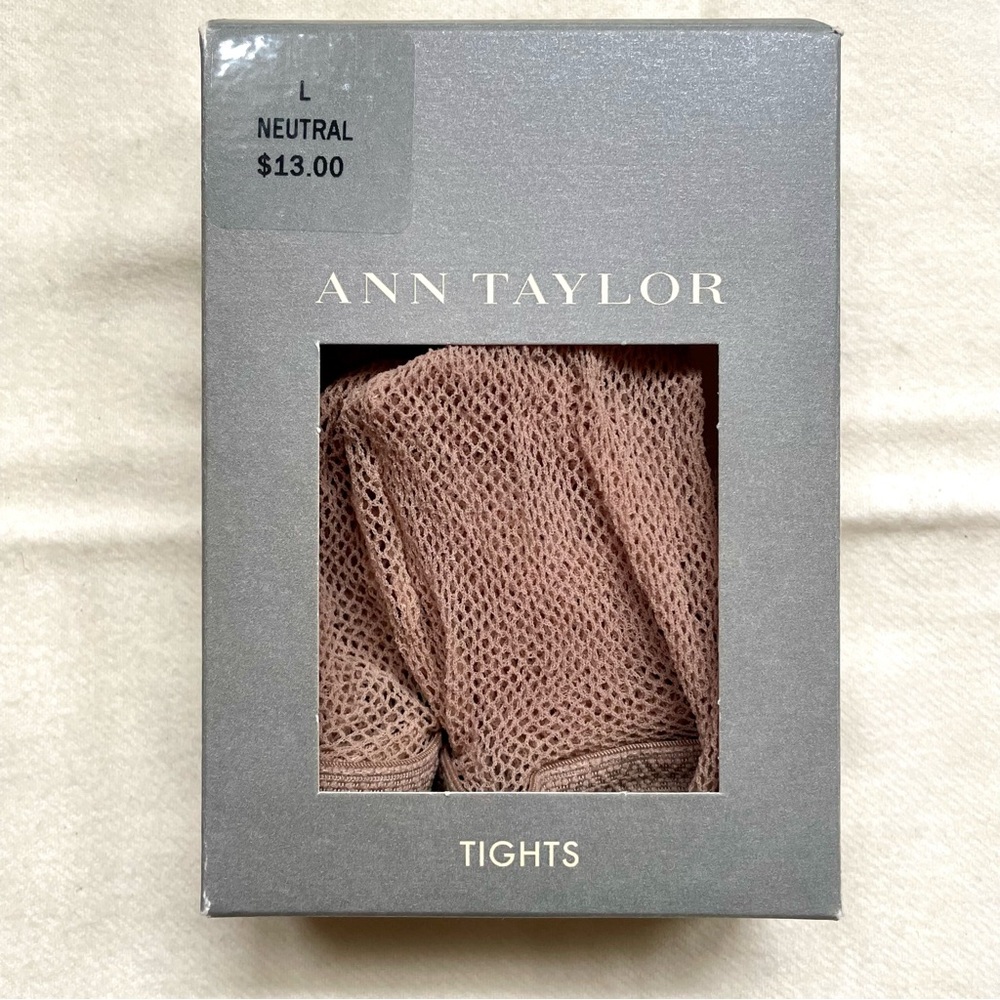 Ann Taylor Fishnet Tights | Neutral Brown-Pink